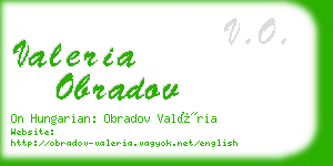 valeria obradov business card